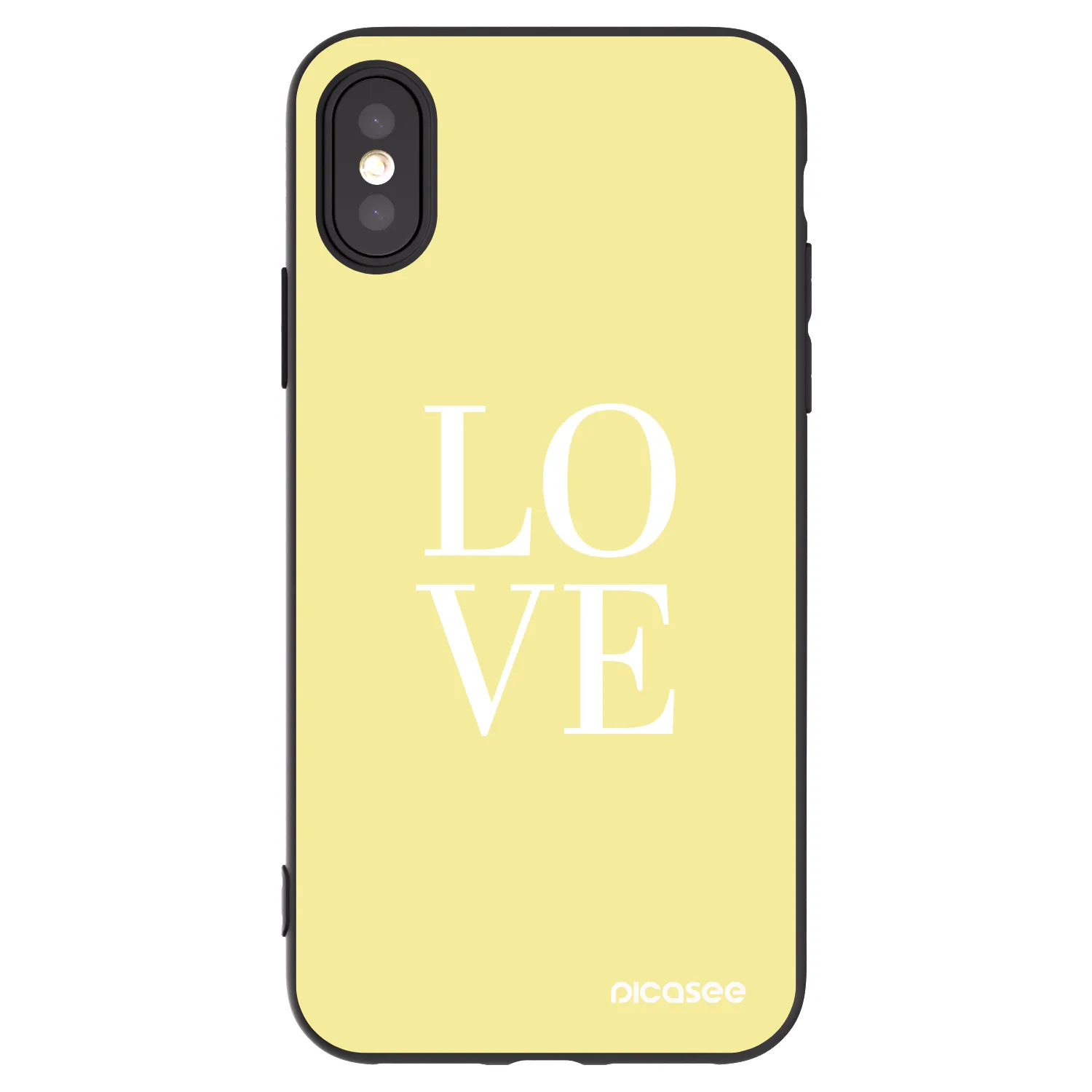 Picasee Apple iPhone X/XS Hülle - Schwarzes Silikon - Love