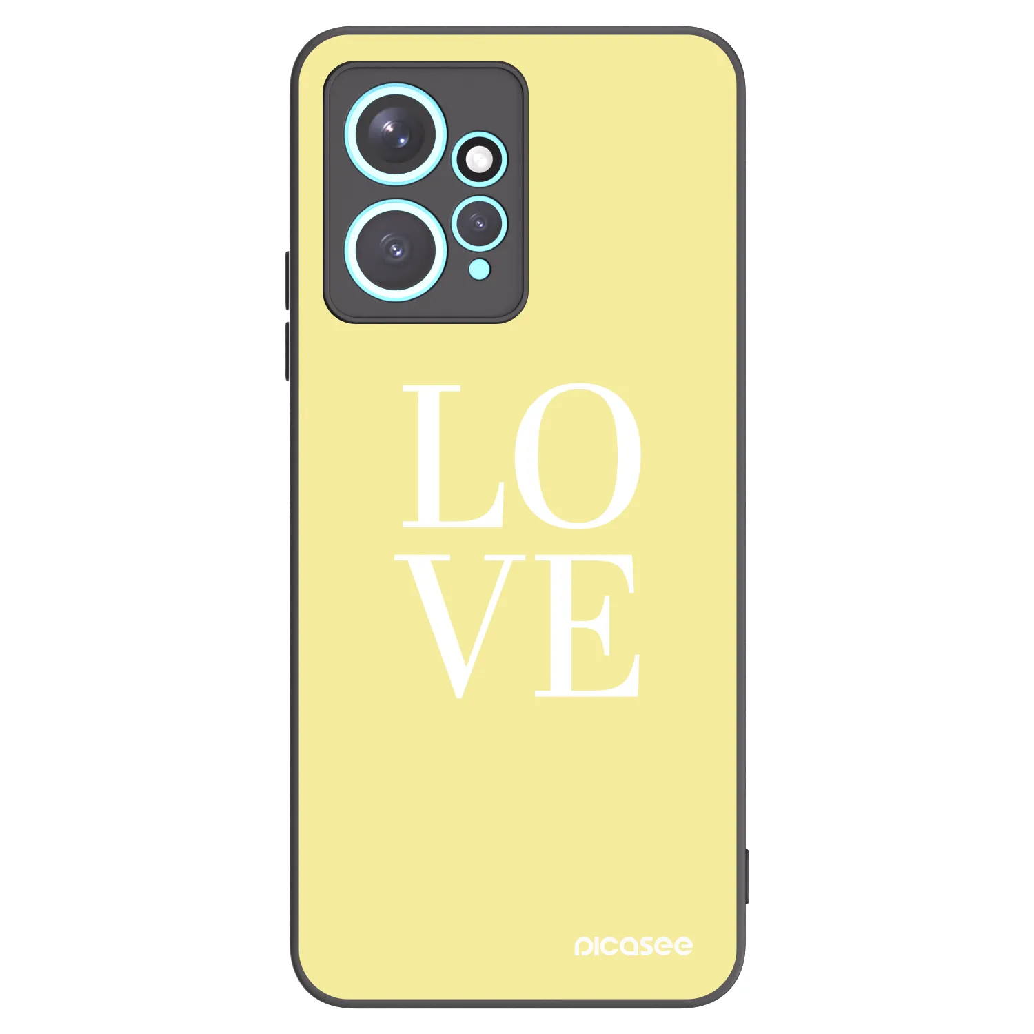 Picasee Xiaomi Redmi Note 12 4G Hülle - Schwarzes Silikon - Love