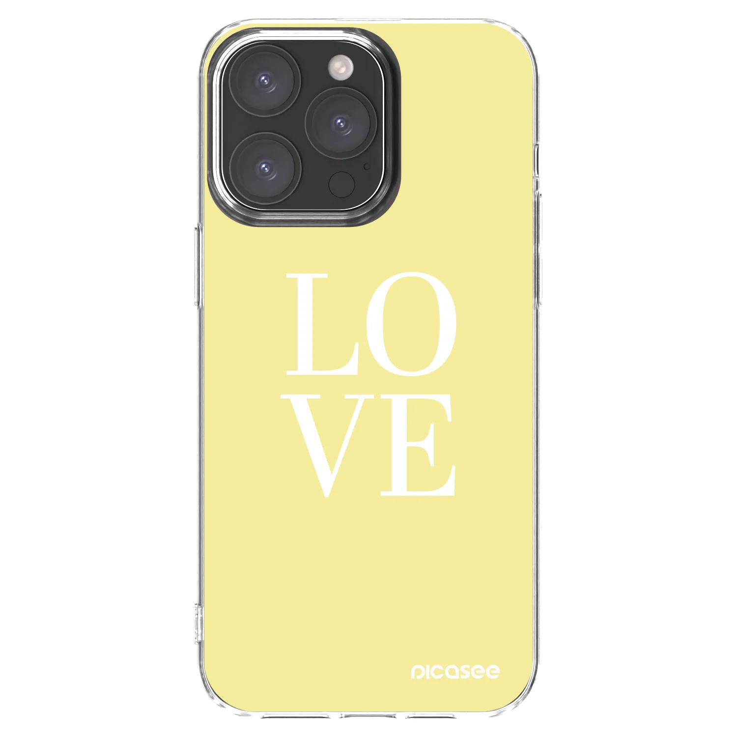 Picasee Apple iPhone 15 Pro Max Hülle - Transparentes Silikon - Love