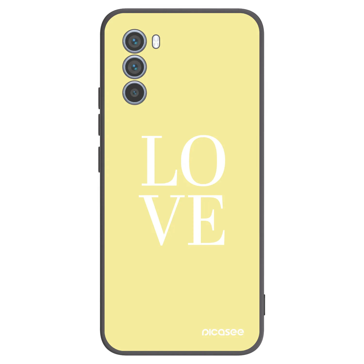 Picasee Motorola Moto G62 Hülle - Schwarzes Silikon - Love