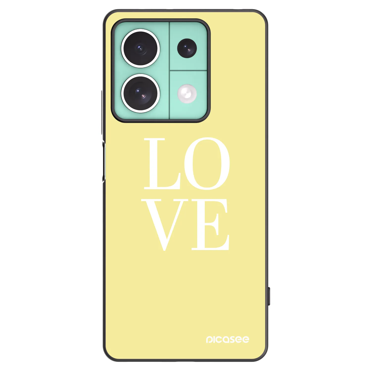 Picasee Xiaomi Redmi Note 13 5G Hülle - Schwarzes Silikon - Love