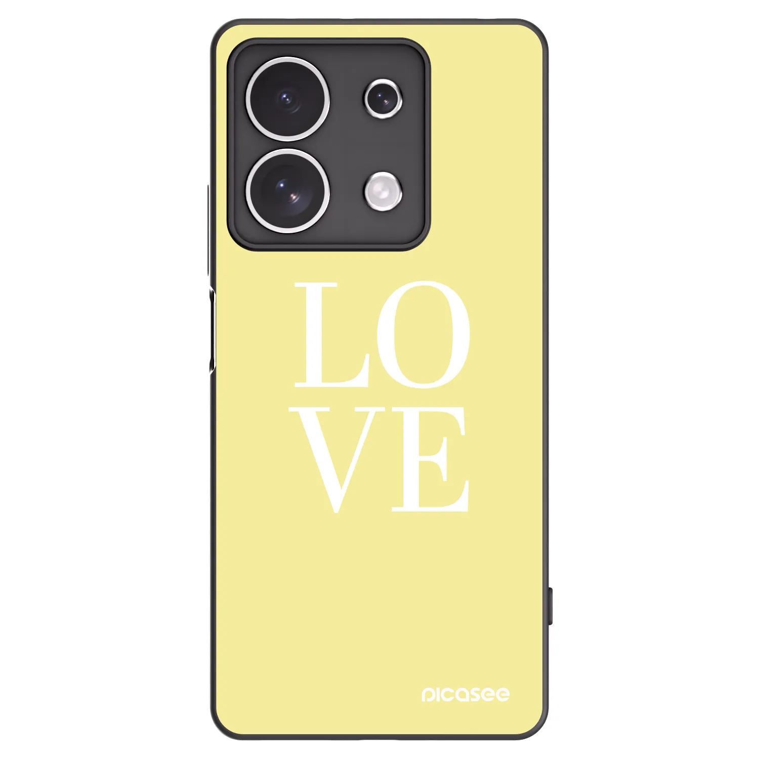 Picasee Xiaomi Redmi Note 13 4G Hülle - Schwarzes Silikon - Love