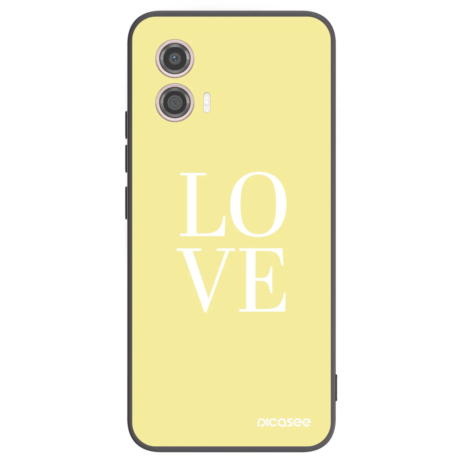 Picasee Motorola Moto G53 5G Hülle - Schwarzes Silikon - Love