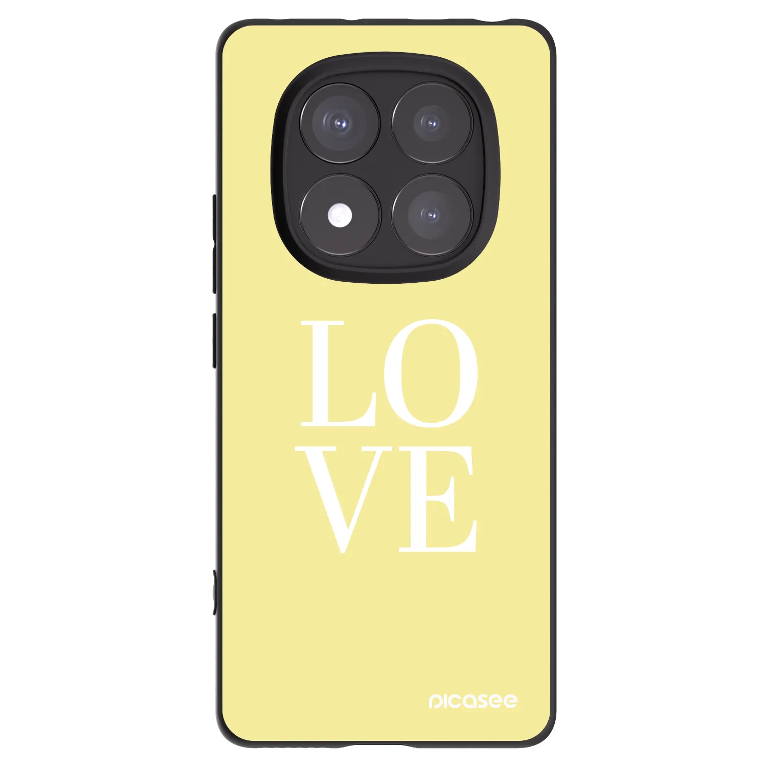 Picasee Xiaomi Redmi Note 14 Pro 5G Hülle - Schwarzes Silikon - Love