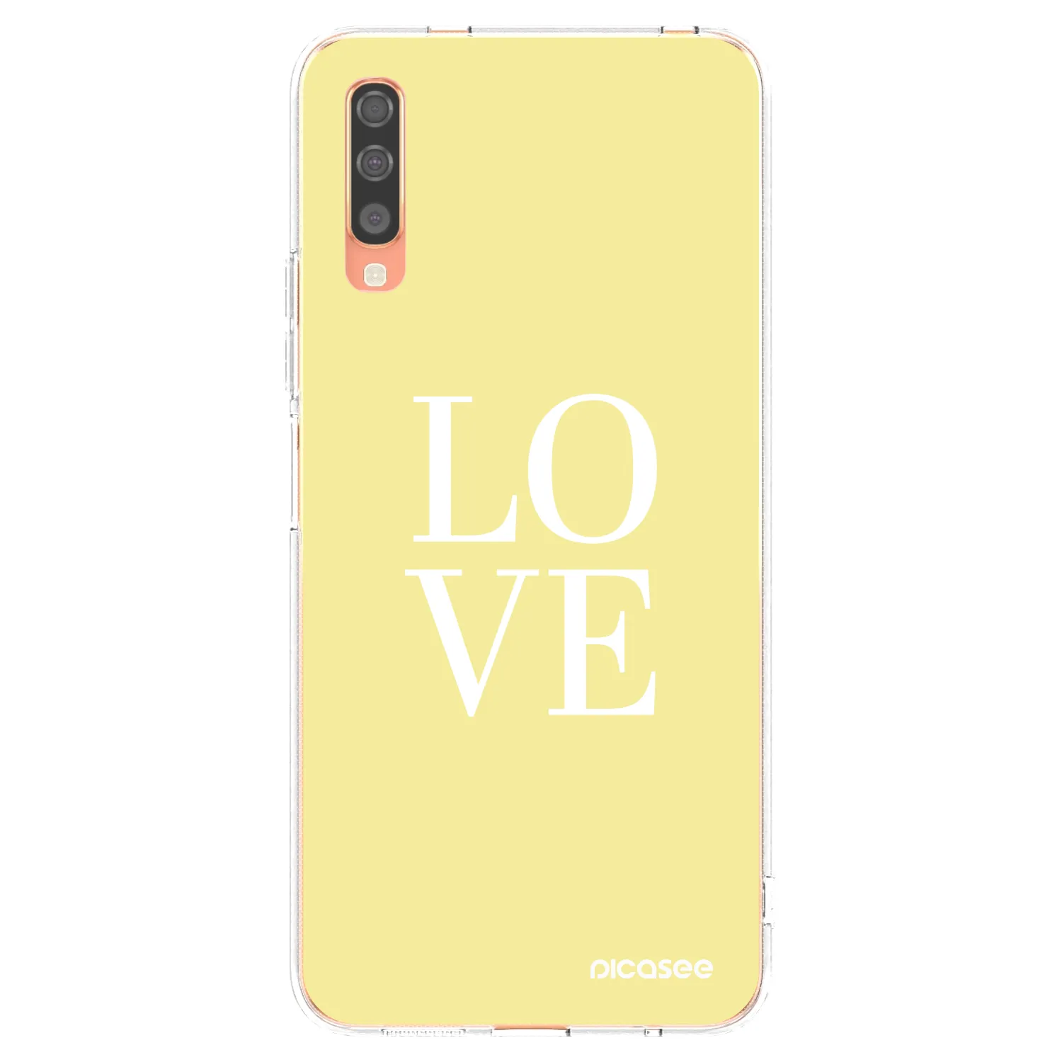 Picasee Samsung Galaxy A70 A705F Hülle - Transparentes Silikon - Love