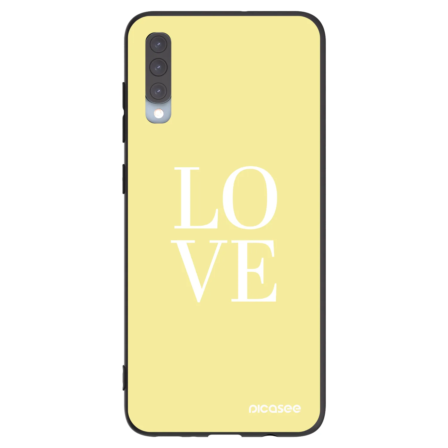 Picasee Samsung Galaxy A70 A705F Hülle - Schwarzes Silikon - Love