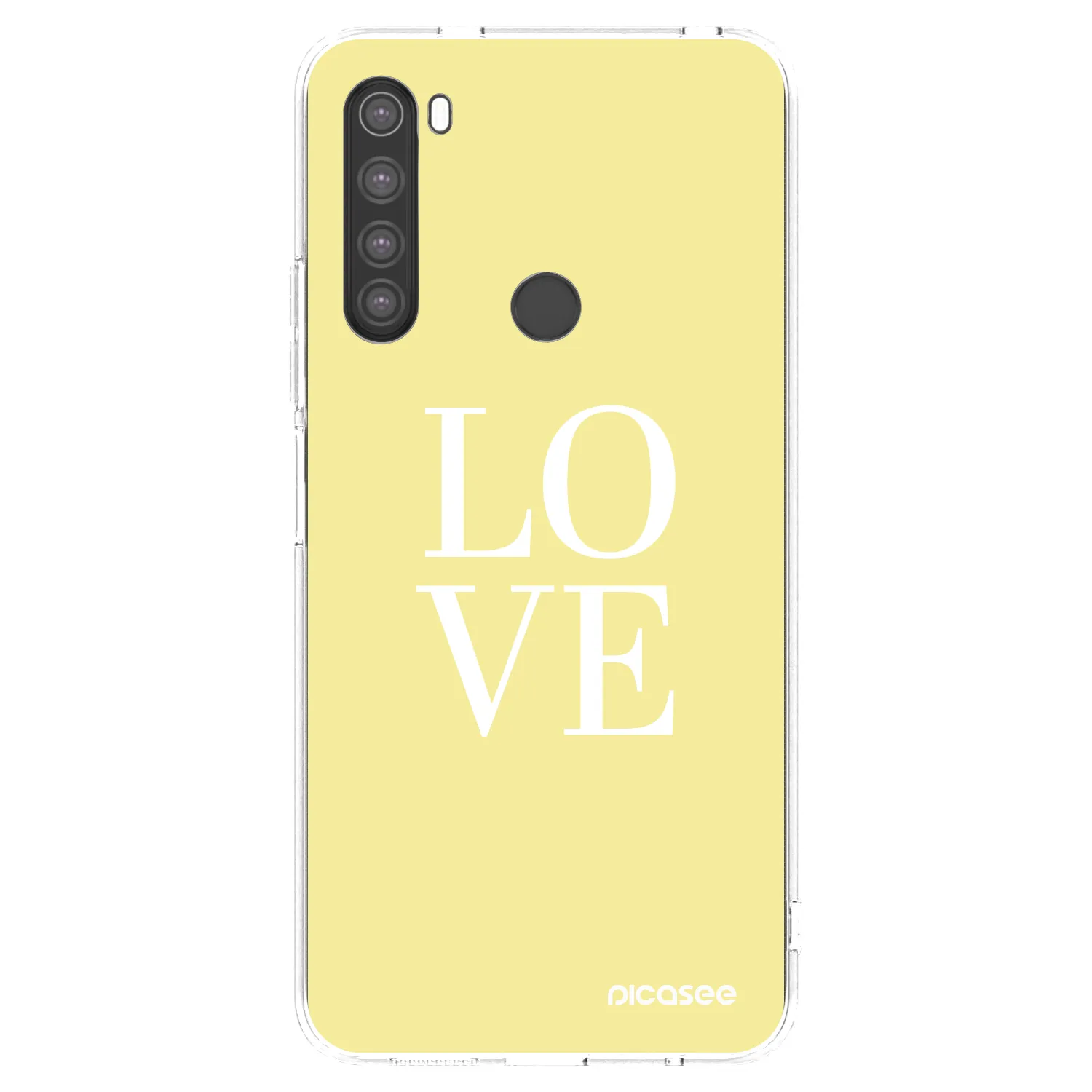 Picasee Xiaomi Redmi Note 8 Hülle - Transparentes Silikon - Love