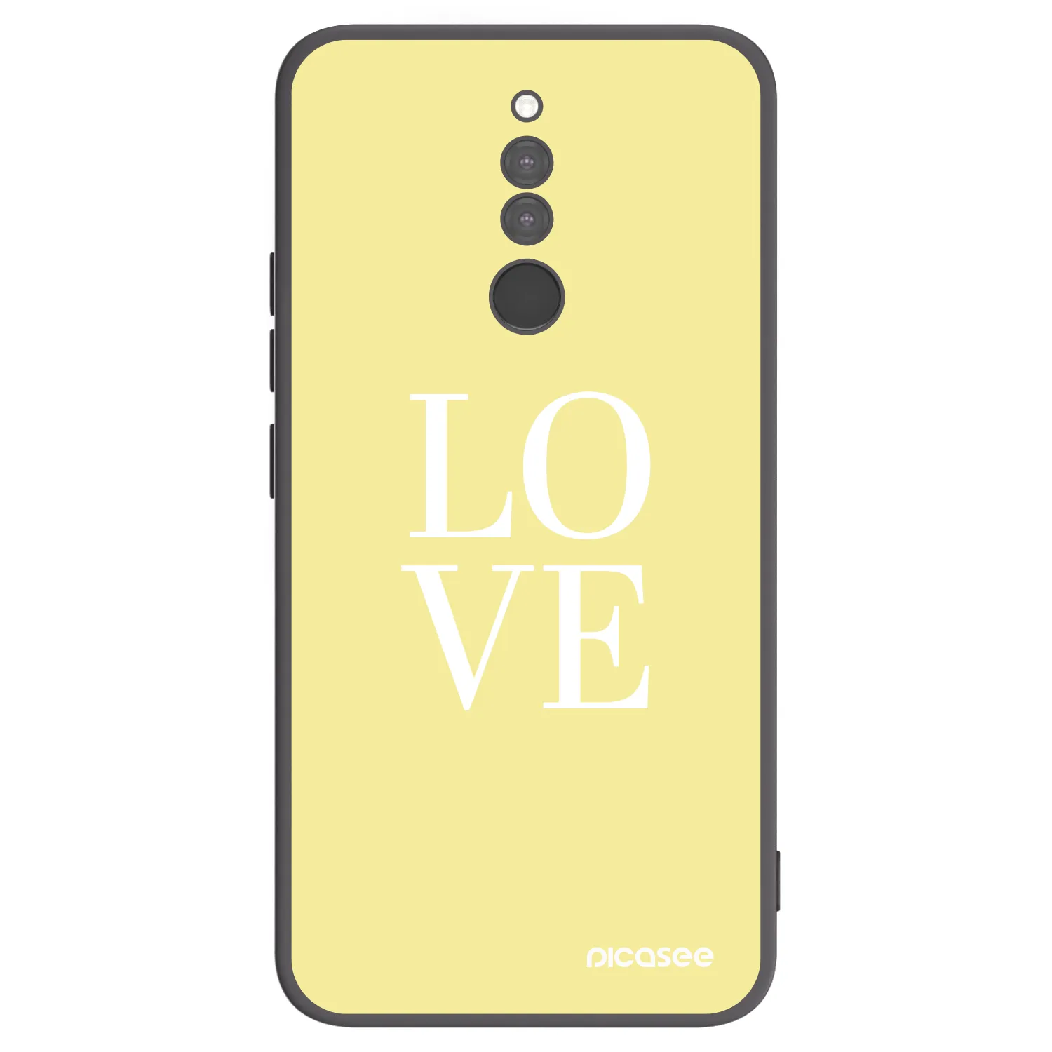 Picasee Xiaomi Redmi 8 Hülle - Schwarzes Silikon - Love