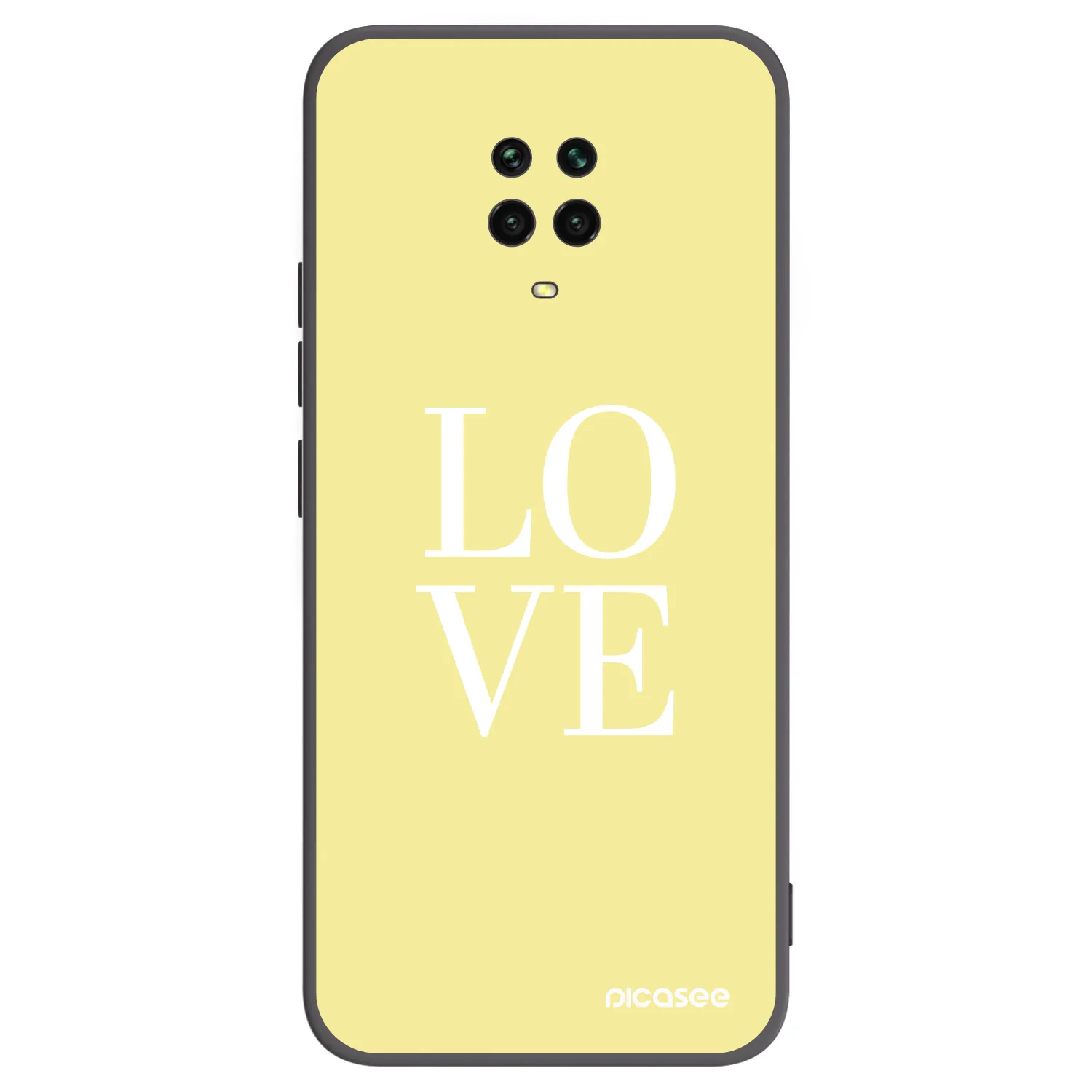 Picasee Xiaomi Redmi Note 9 Pro Hülle - Schwarzes Silikon - Love