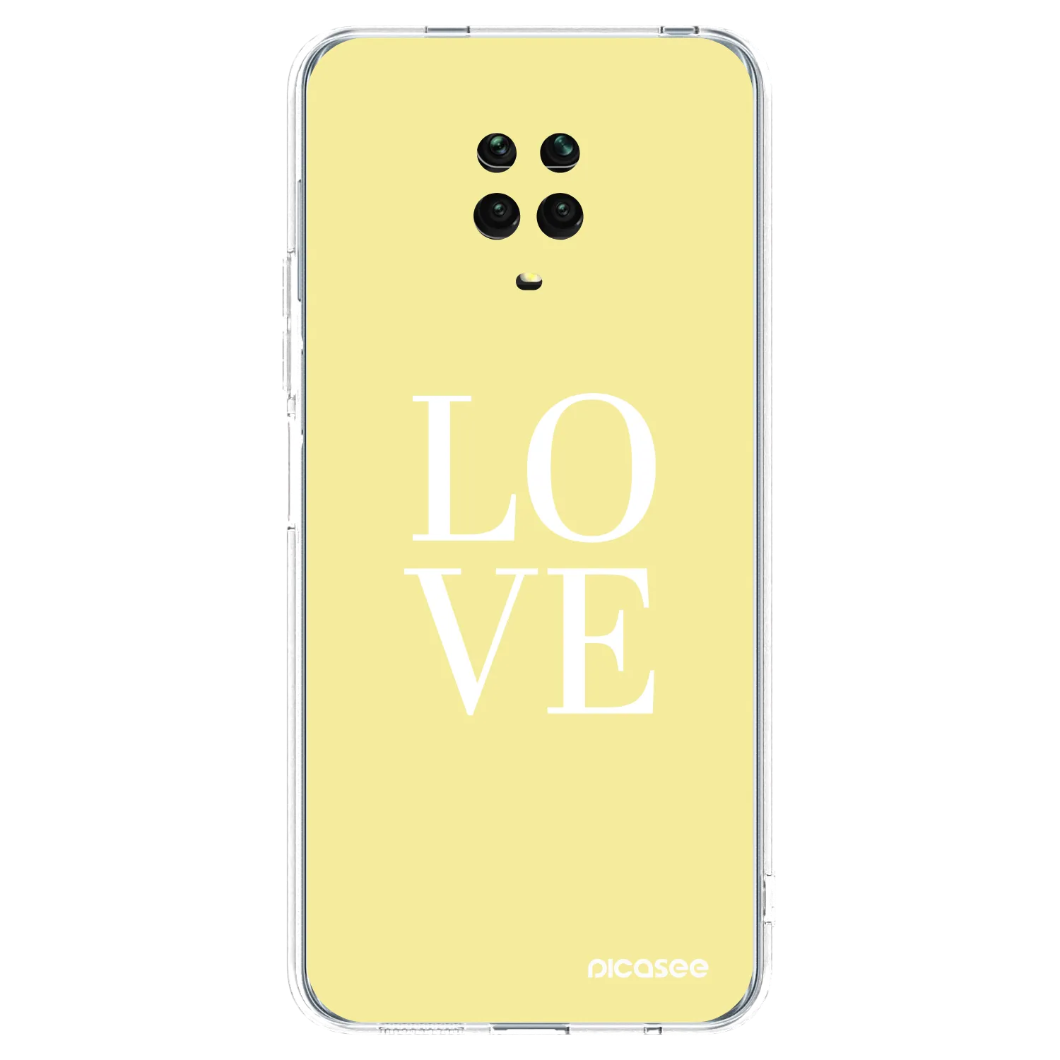 Picasee Xiaomi Redmi Note 9S Hülle - Transparentes Silikon - Love