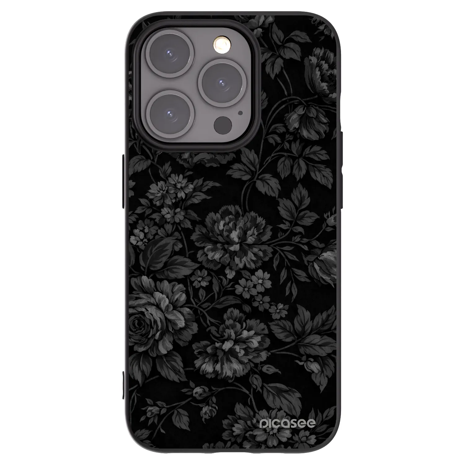 Picasee Apple iPhone 15 Pro Hülle - Schwarzes Silikon - Dark Romance