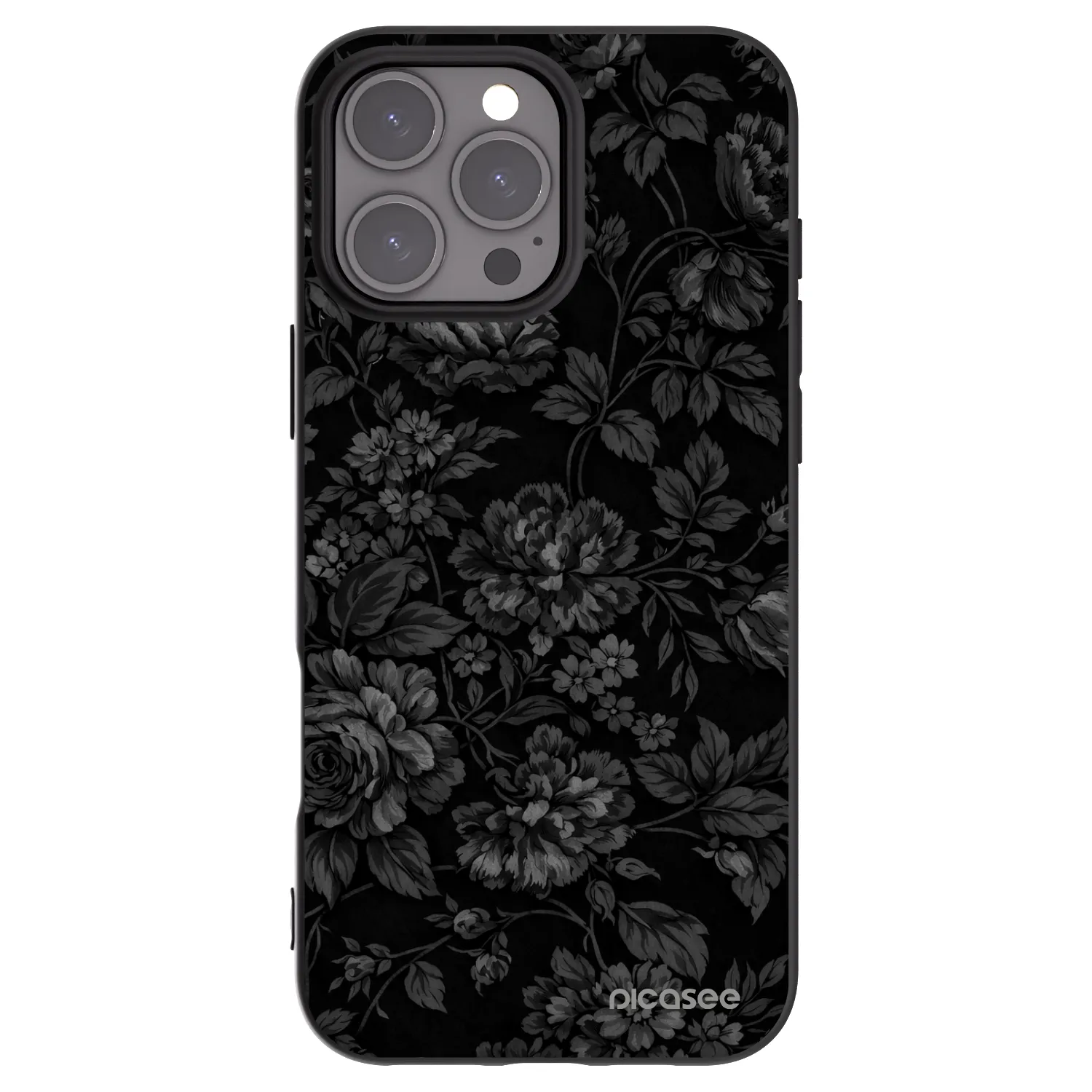 Picasee Apple iPhone 16 Pro Max Hülle - Schwarzes Silikon - Dark Romance