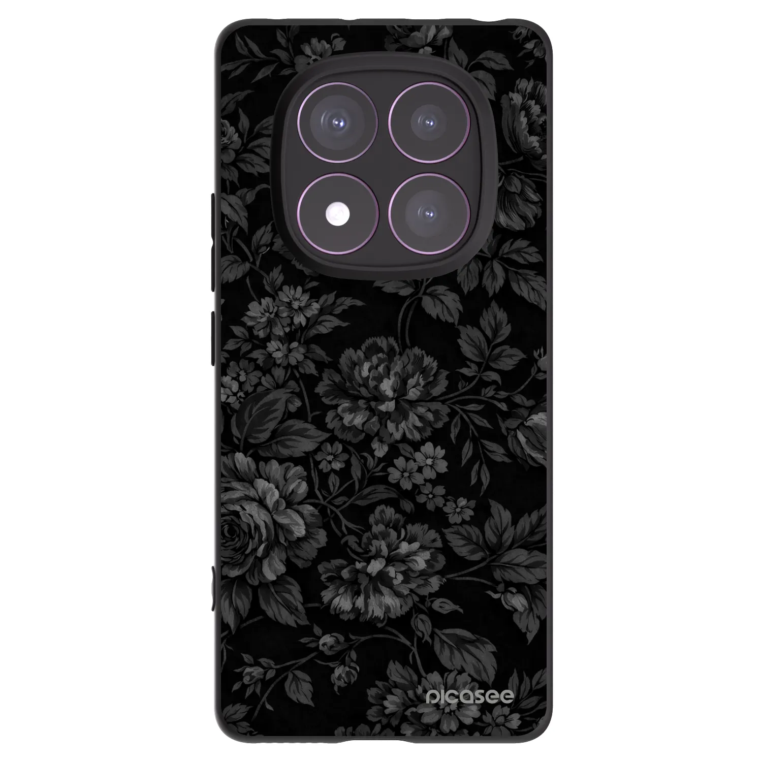 Picasee Xiaomi Redmi Note 14 Pro 4G Hülle - Schwarzes Silikon - Dark Romance