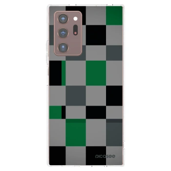 Picasee Samsung Galaxy Note 20 Ultra Hülle - Transparentes Silikon - Block Grid
