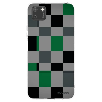 Picasee Huawei Y5P Hülle - Transparentes Silikon - Block Grid
