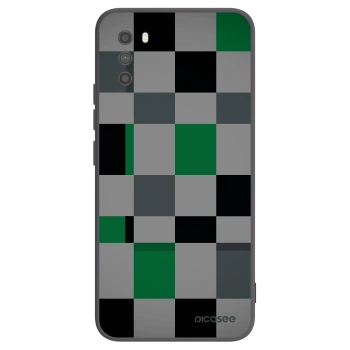 Picasee Xiaomi Poco M3 Hülle - Schwarzes Silikon - Block Grid