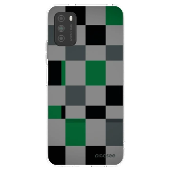 Picasee Xiaomi Poco M3 Hülle - Transparentes Silikon - Block Grid