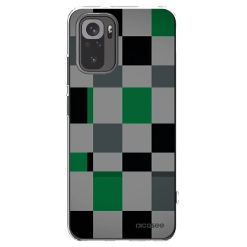 Picasee Xiaomi Redmi Note 10 Hülle - Transparentes Silikon - Block Grid