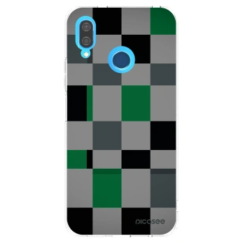 Picasee Huawei P20 Lite Hülle - Transparentes Silikon - Block Grid