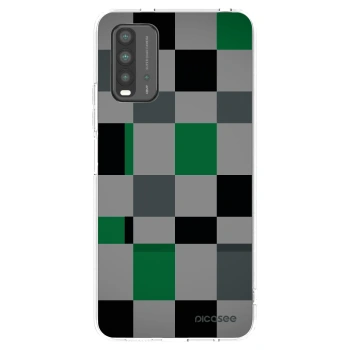 Picasee Xiaomi Redmi 9T Hülle - Schwarzes Silikon - Block Grid