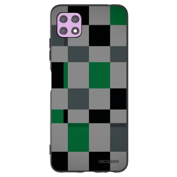 Picasee Samsung Galaxy A22 A226B 5G Hülle - Schwarzes Silikon - Block Grid