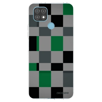 Picasee Realme C21 Hülle - Transparentes Silikon - Block Grid