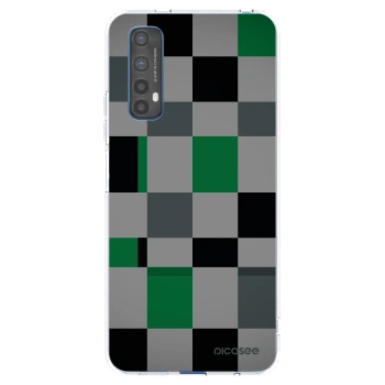 Picasee Realme 7 Hülle - Transparentes Silikon - Block Grid