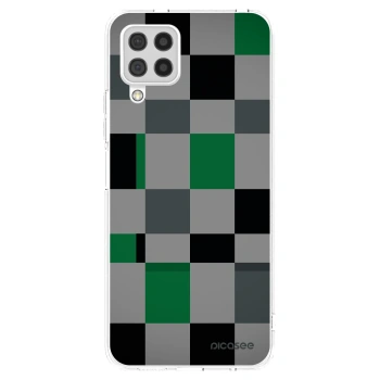 Picasee Samsung Galaxy A22 A225F 4G Hülle - Transparentes Silikon - Block Grid