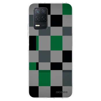 Picasee Realme 8 5G Hülle - Transparentes Silikon - Block Grid