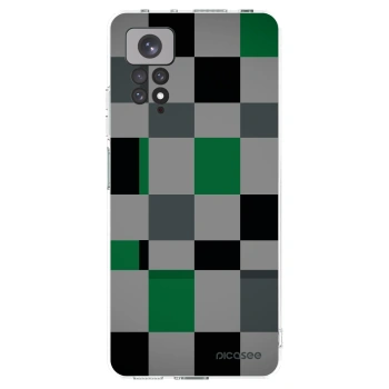 Picasee Xiaomi Redmi Note 11S 4G Hülle - Transparentes Silikon - Block Grid