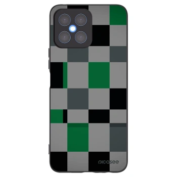 Picasee Honor X8 4G Hülle - Schwarzes Silikon - Block Grid