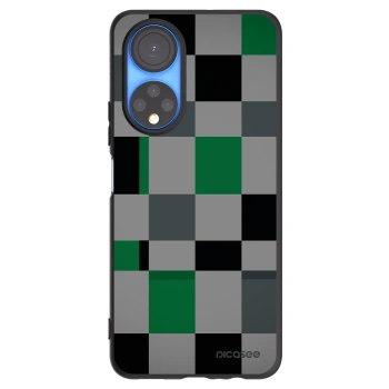 Picasee Honor X7 Hülle - Schwarzes Silikon - Block Grid