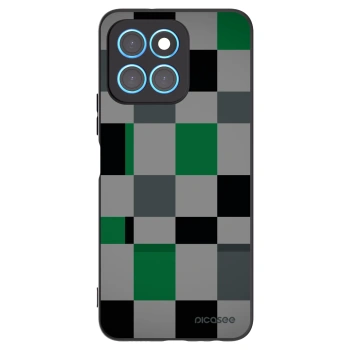 Picasee Honor X8 5G Hülle - Schwarzes Silikon - Block Grid