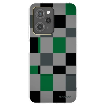 Picasee Xiaomi Poco X5 Pro Hülle - Schwarzes Silikon - Block Grid
