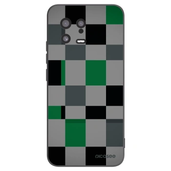 Picasee Xiaomi 13 Hülle - Schwarzes Silikon - Block Grid
