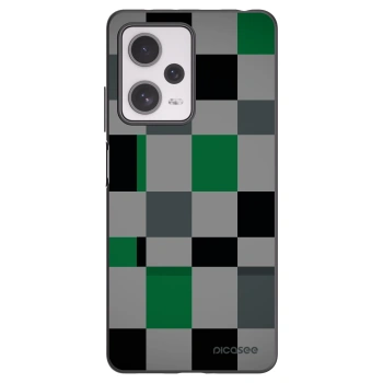Picasee Xiaomi Redmi Note 12 Pro+ 5G Hülle - Schwarzes Silikon - Block Grid
