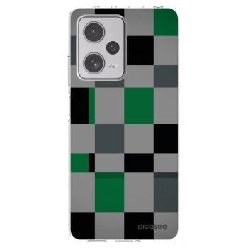 Picasee Xiaomi Redmi Note 12 Pro+ 5G Hülle - Transparentes Silikon - Block Grid
