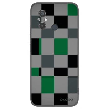 Picasee Xiaomi Redmi 12C Hülle - Schwarzes Silikon - Block Grid