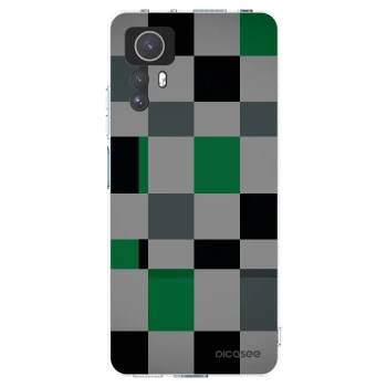 Picasee Xiaomi Redmi Note 12S Hülle - Transparentes Silikon - Block Grid