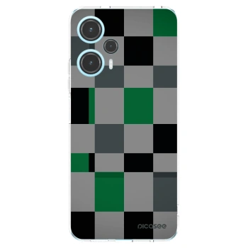 Picasee Xiaomi Poco F5 Hülle - Transparentes Silikon - Block Grid