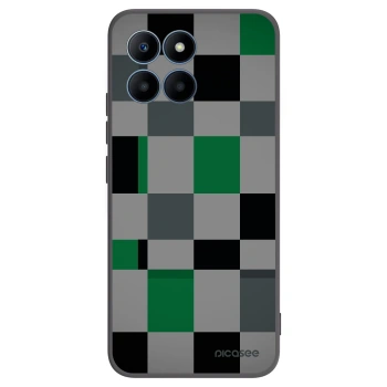 Picasee Honor 70 Lite Hülle - Schwarzes Silikon - Block Grid