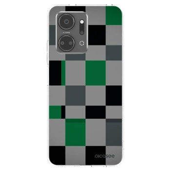 Picasee Honor X7a Hülle - Transparentes Silikon - Block Grid