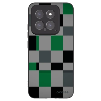 Picasee Xiaomi 14 Hülle - Schwarzes Silikon - Block Grid
