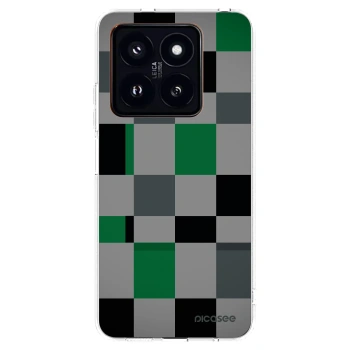 Picasee Xiaomi 14 Pro Hülle - Transparentes Silikon - Block Grid