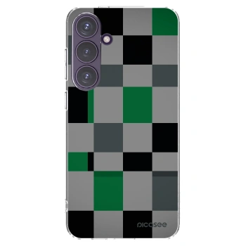 Picasee Samsung Galaxy S24+ S926B 5G Hülle - Transparentes Silikon - Block Grid