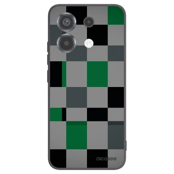 Picasee Xiaomi Poco X6 Hülle - Schwarzes Silikon - Block Grid