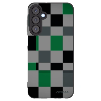 Picasee Samsung Galaxy A25 A256B 5G Hülle - Schwarzes Silikon - Block Grid