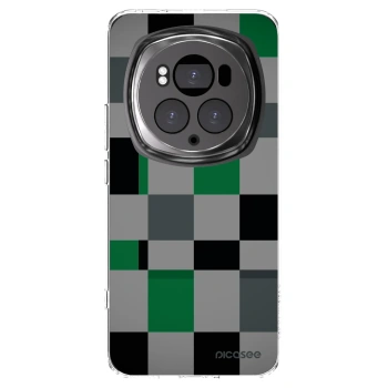 Picasee Honor Magic6 Pro Hülle - Transparentes Silikon - Block Grid