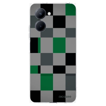 Picasee Realme C33 (2023) Hülle - Transparentes Silikon - Block Grid