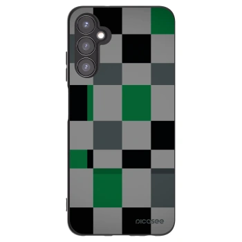 Picasee Samsung Galaxy A05s A057G Hülle - Schwarzes Silikon - Block Grid